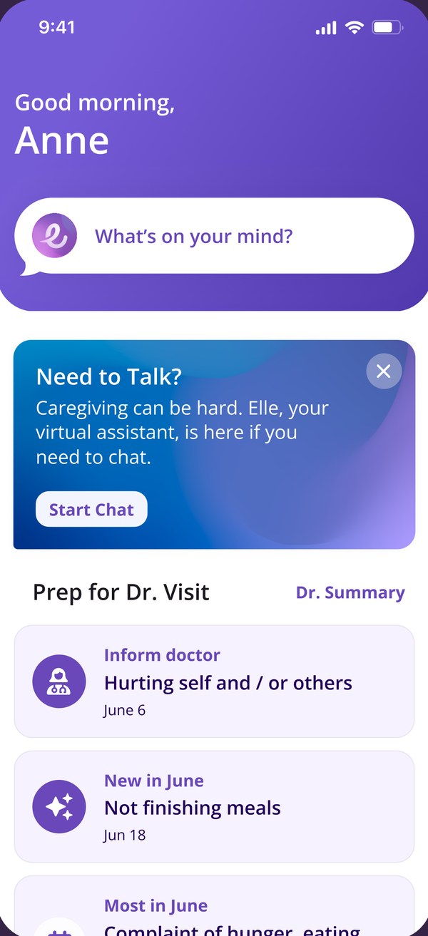 Elevmi app home screen