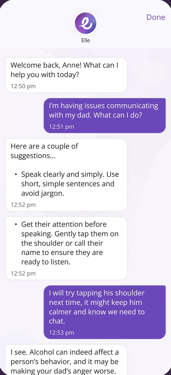 Chat with Elle, the virtual assistant